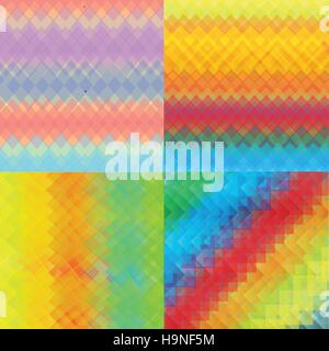 set of abstract geometric backgrounds - vector illustration Stock Vector