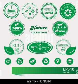 Set of vintage style elements for icons, labels and badges - vector Stock Vector