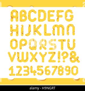 Set of cheese letters.  Vector set for design Stock Vector