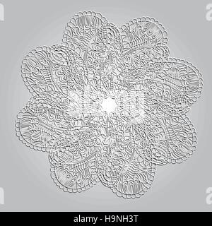 Circle ornament mandala, ornamental round lace - vector Stock Vector