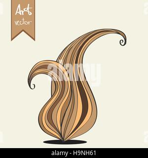 Abstract vector element. Hand drawn illustration doodle style Stock Vector