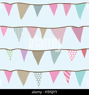 Flags seamless vector pattern for your designs - wrapping paper, textile, wallpaper Stock Vector