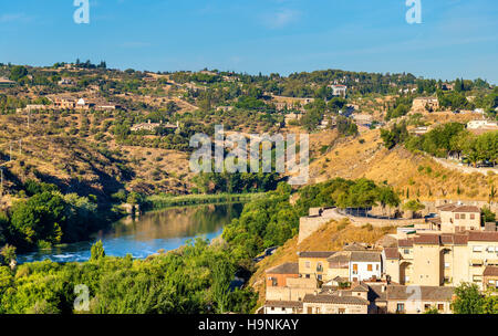 The Tagus River in Toledo, Spain Stock Photo