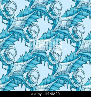 Seamless abstract pattern ice element - vector illustration Stock Vector