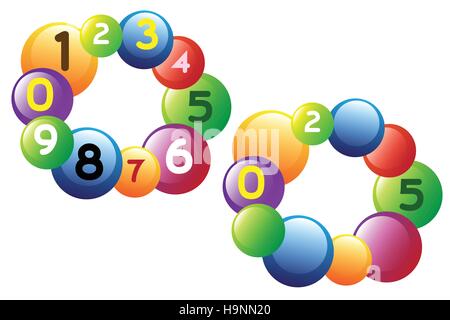 Puzzle with numbers for children with vector elements Stock Vector