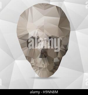 Human Skull in a Triangular Style. Vector Illustration Stock Vector