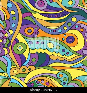 ornament - seamless pattern dudling - bright Vector Background Stock Vector