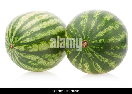 Mini watermelons on white, clipping path Stock Photo