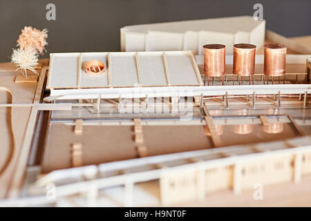 Scale model of a building project Stock Photo
