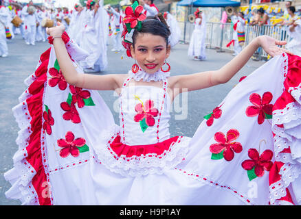 Participant in the Barranquilla Carnival in Barranquilla Colombia , Barranquilla Carnival is one of the biggest carnival in the world Stock Photo