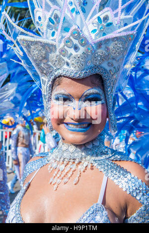Participant in the Barranquilla Carnival in Barranquilla Colombia , Barranquilla Carnival is one of the biggest carnival in the world Stock Photo
