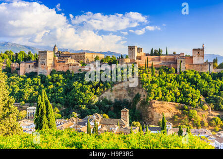 Alhambra of Granada, Spain. Alhambra fortress. Stock Photo