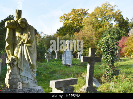 Old Cemetery in Southampton Common, England. Stock Photo