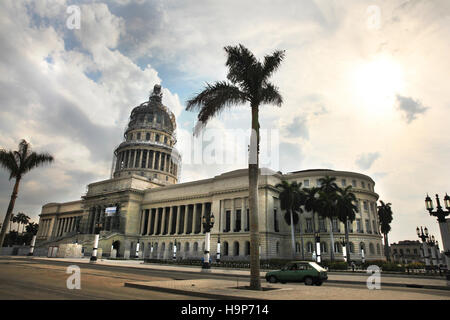 El Capitolio or National Capitol Building in Havana, Cuba. Previously the seat of government, now Cuban Academy of Sciences. Stock Photo