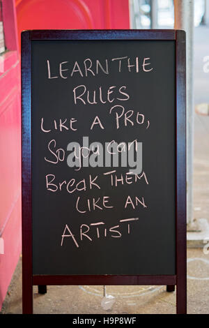 A sign outside Olive & Bette's women's clothing store in the Soho section of downtown Manhattan, New York City Stock Photo
