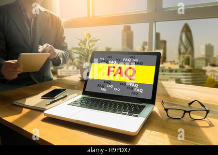 FAQ CONCEPT ( frequently asked questions ) Stock Photo