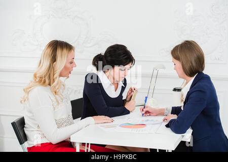 Casual business team having a meeting in the office Stock Photo