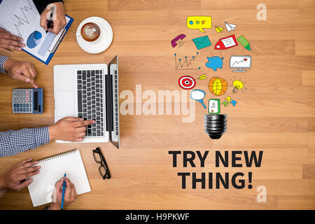 TRY NEW THING! Stock Photo