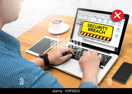 computer Security Breach Cyber Attack Computer Crime Password Se Stock Photo