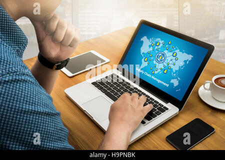 SCM Supply Chain Management concept Stock Photo