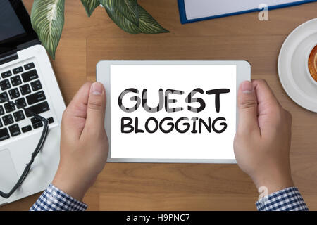 GUEST BLOGGING Stock Photo