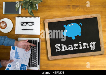 Sharing (Sharing Share Social Networking Connection Communicatio Stock Photo