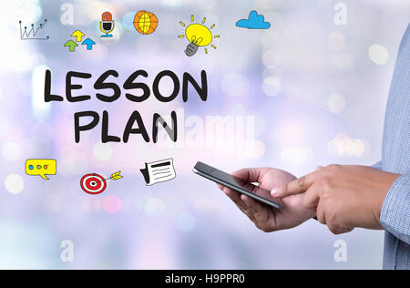LESSON PLAN Stock Photo