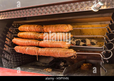 Roasted offal known as Kokorec. Stock Photo