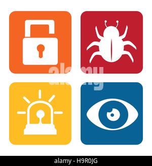 security system set icons vector illustration eps 10 Stock Vector
