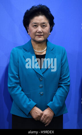 Berlin, Germany. 25th Nov, 2016. The Chinese Deputy Prime Minister Liu Yandong, photographed at the German chancellery in Berlin, Germany, 25 November 2016. Photo: Rainer Jensen/dpa/Alamy Live News Stock Photo