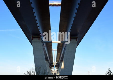 South Queensferry, Scotland, UK. 25th November, 2016. The underside of Queensferry Crossing at its southern landfall, Credit:  Ken Jack / Alamy Live News Stock Photo