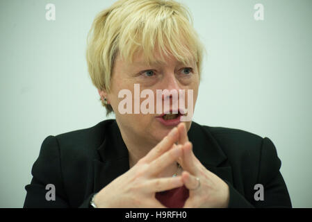 Manchester, UK. 24th November, 2016. Angela Eagle MP, Member of Parliament for Wallasey, speaks at the Progress think-tank debate 'Hardest hit: What does the autumn statement mean for women?' in Manchester, United Kingdom, Thursday, Nov. 24, 2016. The discussion is about the impact of the Autumn Statement, given by Chancellor of the Exchequer Philip Hammond in the United Kingdom Parliament, the previous day. Credit:  Jonathan Nicholson/Alamy Live News Stock Photo