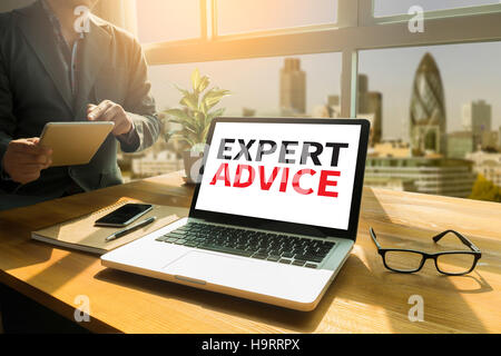 EXPERT ADVICE Stock Photo