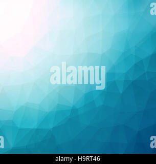 Abstract Low Polygonal Triangular Geometric Blue Background Stock Photo