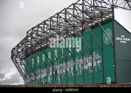 A view of the Jock Stein stand outside Celtic Park during the UEFA Champions League, Group C match at Celtic Park, Glasgow. PRESS ASSOCIATION Photo. Picture date: Wednesday September 28, 2016. See PA story SOCCER Man City. Photo credit should read: Craig Watson/PA Wire Stock Photo