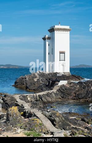 The lighthouse at Carraig Fhada, Port Ellen, Isle of Islay, Scotland ...