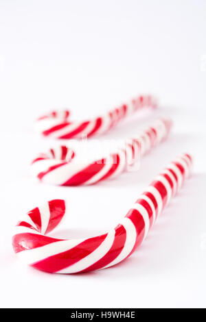 Candy canes isolated on white background Stock Photo