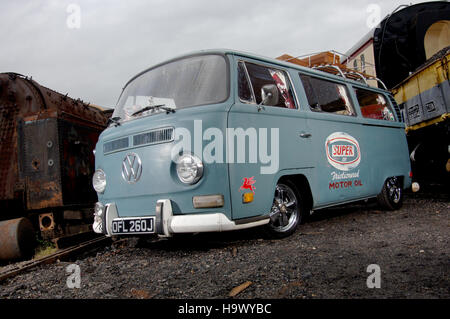 1971 VW Volkswagen Bay Window camper van Stock Photo