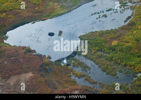 A geological feature showing the Bering Land Bridge, connecting Asia ...
