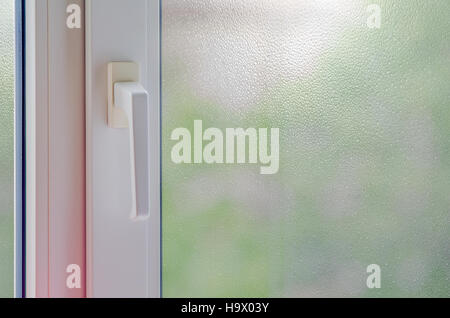 Water drops on glass window Stock Photo