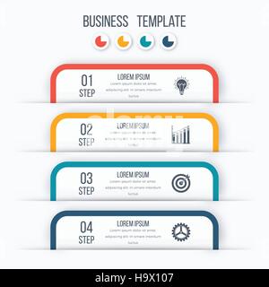 Modern infographics template with 4 options. Stock Vector