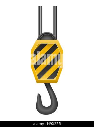 hook a crane for lifting goods vector illustration isolated on white background Stock Vector