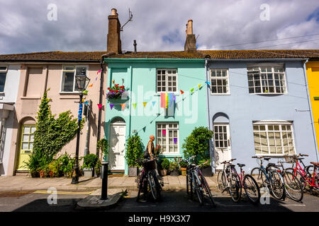 Colourful preparations for Brighton Pride in the week leading up to the event. Stock Photo