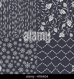 Seamless background with green flowers Stock Vector