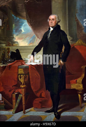 George Washington (1732-1799), First President of the USA. 1797 Painter Gilbert Stuart (1755-1828)  American United States of America USA Museum Stock Photo