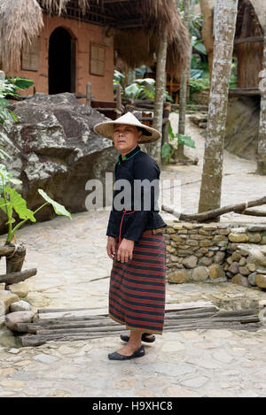 Village Binlang of Li and Miao minorities near Sanya, Hainan island, China Stock Photo