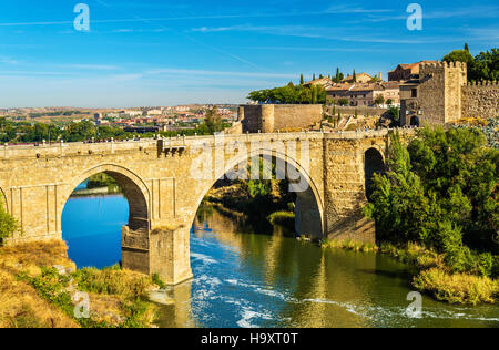 San Martin bridge in Toledo, Spain Stock Photo
