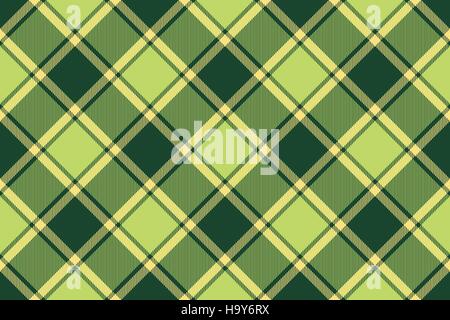 Green yellow avocado tartan fabric seamless texture. Vector illustration. Flat design. No gradient. No transparent. EPS 10. Stock Vector