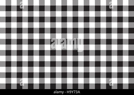 Black white checkerboard check seamless background. Vector illustration. Stock Vector