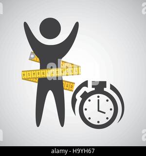 lose weight concept chronometer time vector illustration eps 10 Stock Vector